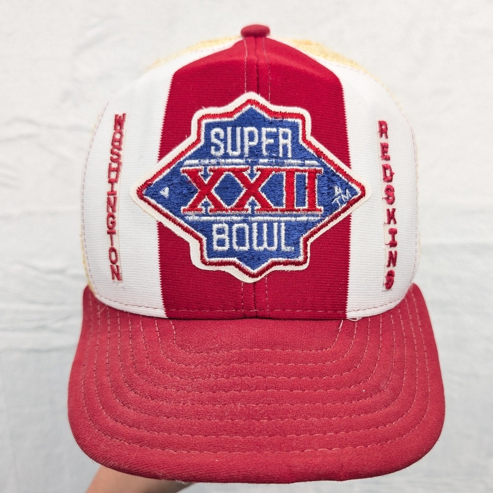 VTG NFL Hat Men's OS Burgundy Super Bowl XXII Washington Redskins Sporty 80s